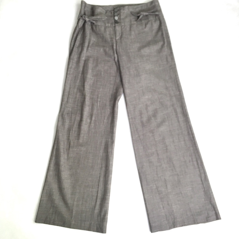 elevenses Sweet Sipping Wide Leg Gray Trousers 10